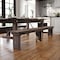 Flash Furniture HERCULES 8' x 12" Antique Rustic Mahogany Solid Pine Folding Farm Bench with 3 Legs XA-B-96X12-L-MG-GG - alternate 1